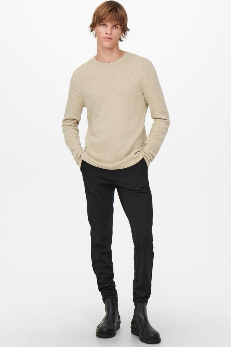 Only & Sons onspanter life 12 struc crew knit n